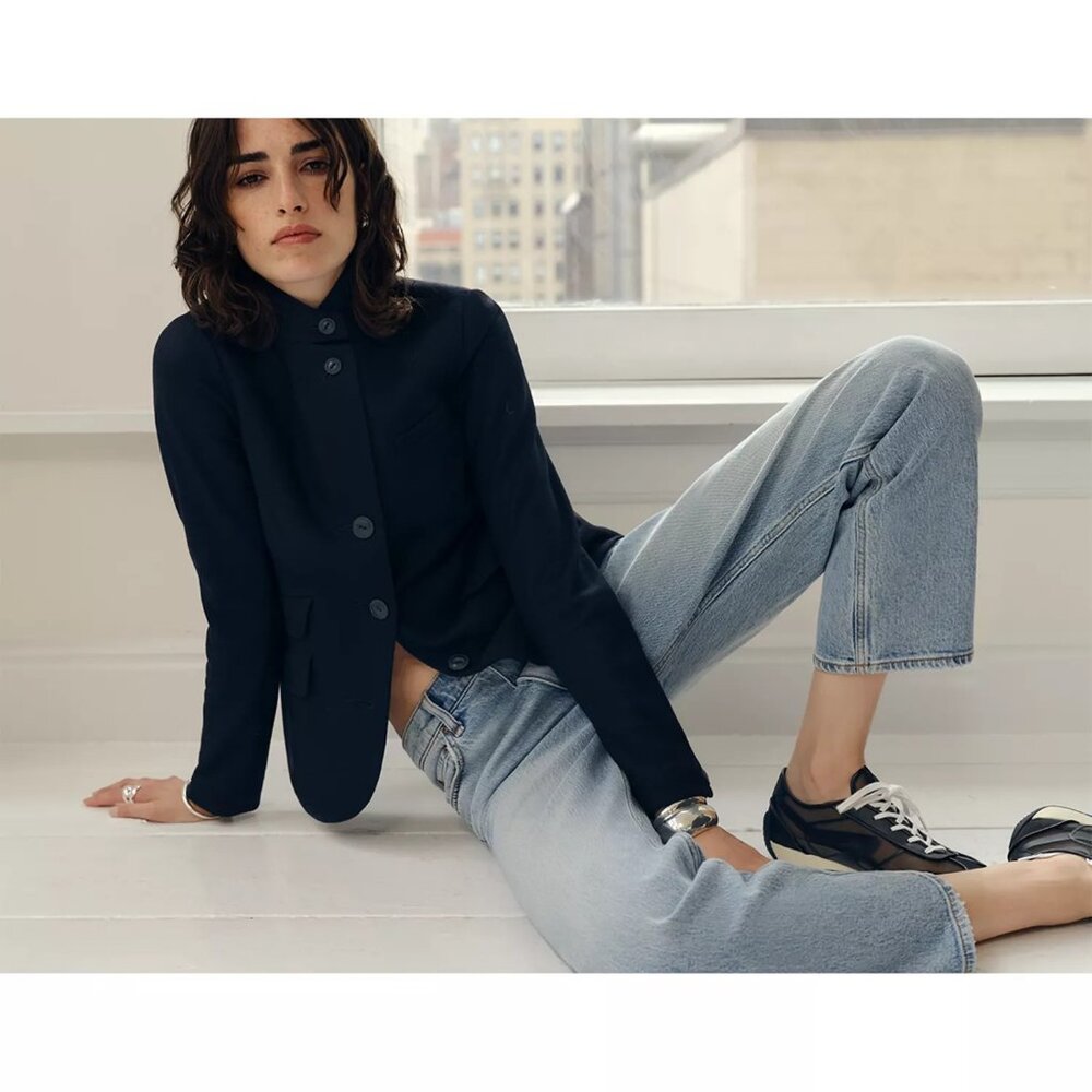 rag & bone Harlow High Rise Ankle Straight Jeans in Lou1